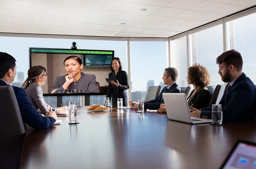 Reunión interactiva en empresa